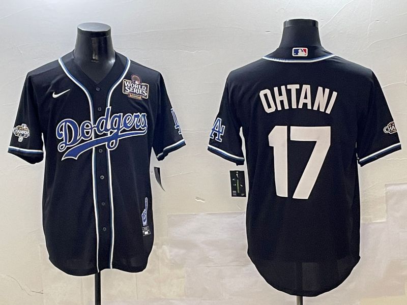 Men Los Angeles Dodgers #17 Ohtani Black Fashion Game 2025 Nike MLB Jersey style 3061->los angeles dodgers->MLB Jersey